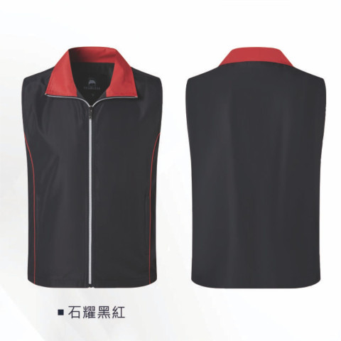 50D複合布單面穿薄背心
390石耀黑紅背心(中性版)