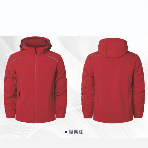75D三層貼軟殼可拆保暖外套
809經典紅